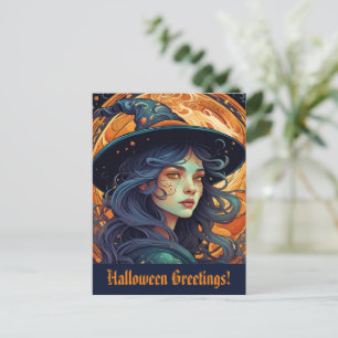 Halloween Witch Theme Groeten Briefkaart