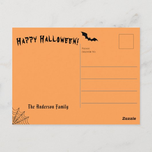 Halloween Witch Theme Groeten Briefkaart (Achterkant)