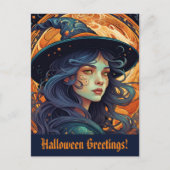 Halloween Witch Theme Groeten Briefkaart (Voorkant)