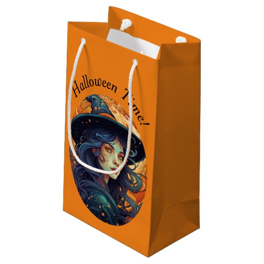 Halloween Witch Theme Klein Cadeauzakje (Achterkant Gekanteld)