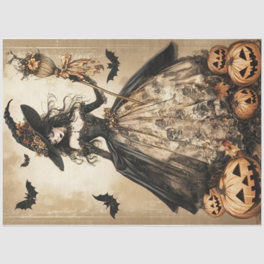 Halloween Witch Tissuepapier (Voorkant)