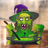 Halloween Witch Toad Frog Soup Raamsticker (Vel 2)