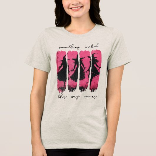 Halloween Witch Tri-Blend Shirt (Voorkant)