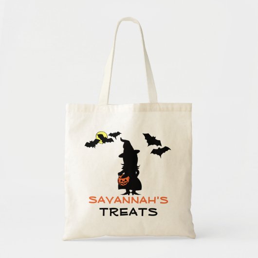 Halloween Witch Trick or treat Bag Tote Bag (Voorkant)