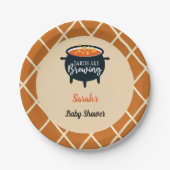 Halloween Witch Twins Baby shower, aangepaste naam Papieren Bordje (Voorkant)