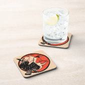 Halloween Witch uit de jaren 20 Bier Onderzetter (Rechterzijde)