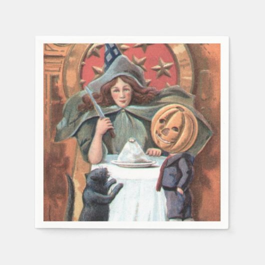 Halloween Witch Vakantie papier servetten (Voorkant)