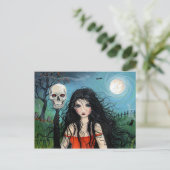 Halloween Witch Vampire Briefkaart (Staand voorkant)