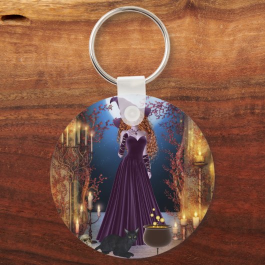 Halloween Witch van Candlelight Sleutelhanger (Voorkant)