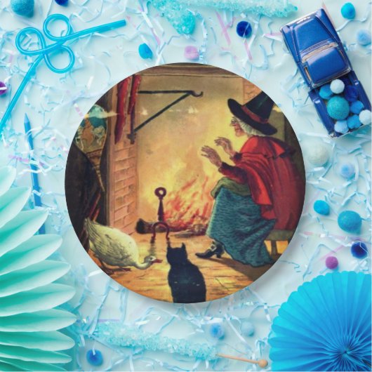  Halloween Witch van Warm Hearth  Papieren Bordje (Feest)