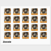 Halloween Witch Vierkante Sticker (Vel)