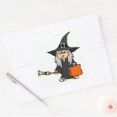 HALLOWEEN WITCH VIERKANTE STICKER (Envelop)