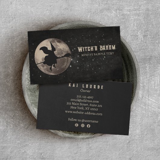 Halloween Witch Visitekaartje