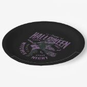 Halloween Witch Vliegen op Bezem Papier Bord - Wit (Gekanteld)