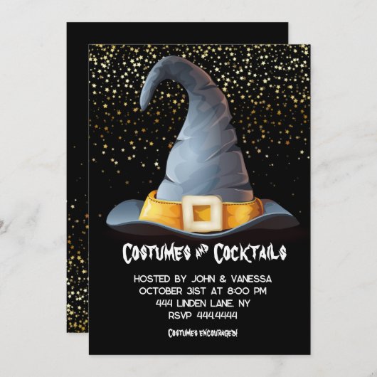 Halloween Witch Volwassen Feest Uitnodigingen (Voorkant / Achterkant)