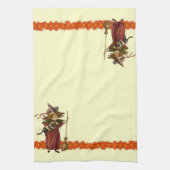  Halloween Witch w Cat Towels Theedoek (Verticaal)