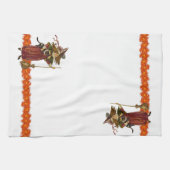  Halloween Witch w Cat Towels Theedoek (Horizontaal)