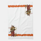  Halloween Witch w Cat Towels Theedoek (Verticaal)