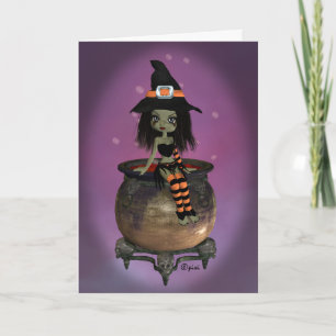 Halloween Witch Wenskaart Kaart