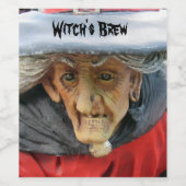 Halloween Witch Wijn & Mousserende Wijn Flesje Lab Wijn Etiket (Enkel label)