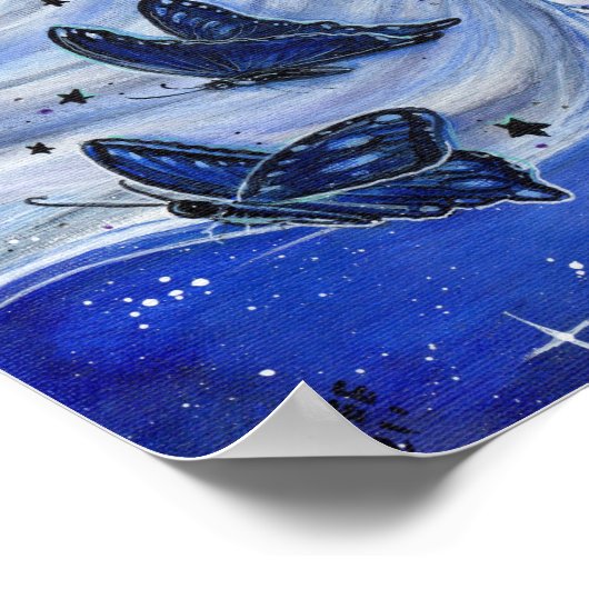 Halloween witch with butterflies by Renee Lavoie Poster (Hoek)