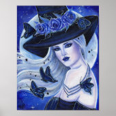 Halloween witch with butterflies by Renee Lavoie Poster (Voorkant)
