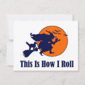 Halloween Witch - Zo ben ik aan het rollen Kaart (Voorkant)