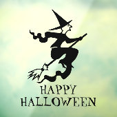 Halloween witch zwarte aangepaste tekstversieringe raamsticker (Vel 3)