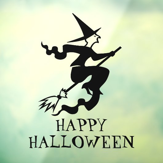 Halloween witch zwarte aangepaste tekstversieringe raamsticker (Vel 3)