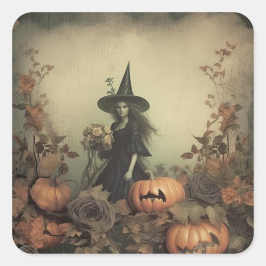  Halloween Witchcraft (3) Vierkante Sticker (Voorkant)
