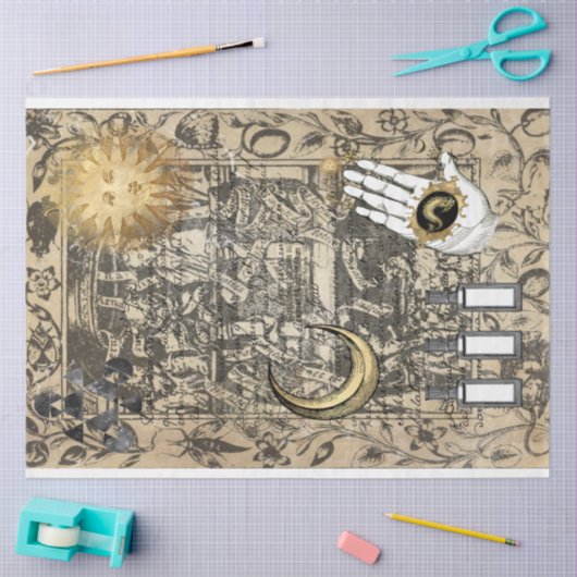 Halloween Witchcraft Medical  Ephemera Tissuepapier (Craft)