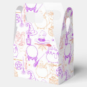 Halloween Witchcraft Patroon Neon 01 Bedankdoosjes (Geopend)