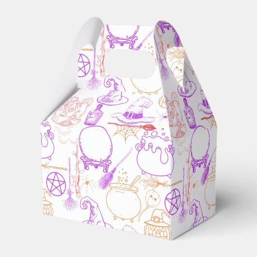 Halloween Witchcraft Patroon Neon 01 Bedankdoosjes (Voorkant Zijde)