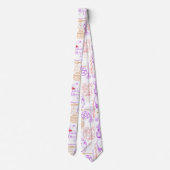 Halloween Witchcraft Patroon Neon 01 Stropdas (Achterkant)