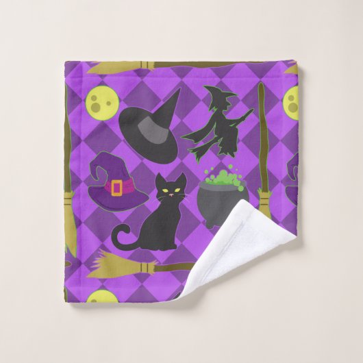 Halloween Witches Bad Handdoek (Wasdoekje)