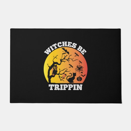 Halloween Witches Be Trippin Birthday Deurmat (Voorkant)