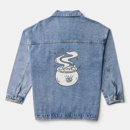 Halloween Witches Beach Denim Jacket (Achterkant)