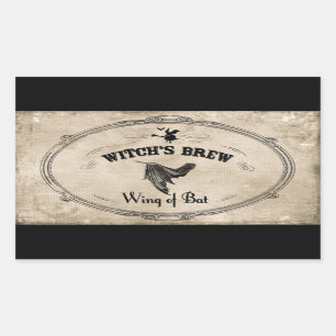 Halloween Witches Brew Ingredient - Wing of Bat Rechthoekige Sticker