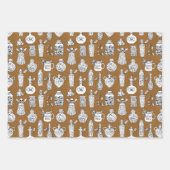 Halloween Witches Brew, Potion, Cats, Pumpkin Bats Inpakpapier Vel (Voorkant 3)