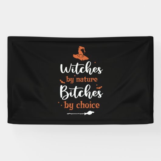 Halloween Witches by Nature Birthday Spandoek (Horizontaal)