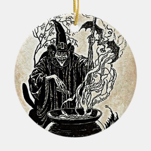 Halloween Witches Cauldron Keramisch Ornament (Voorkant)