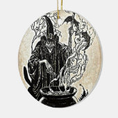 Halloween Witches Cauldron Keramisch Ornament (Links)