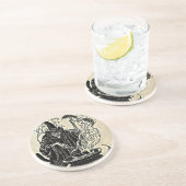 Halloween Witches Cauldron Zandsteen Onderzetter (Zijkant)