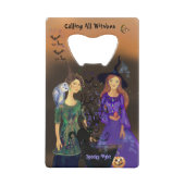 Halloween Witches Creditkaart Flessenopener (Voorkant)