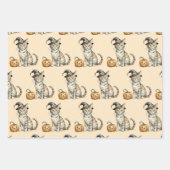 Halloween Witches, Fall Pumpkins, Autumn Geometric Inpakpapier Vel (Voorkant 2)