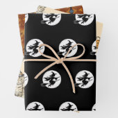 Halloween Witches, Fall Pumpkins, Autumn Geometric Inpakpapier Vel (In situ)