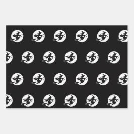 Halloween Witches, Fall Pumpkins, Autumn Geometric Inpakpapier Vel