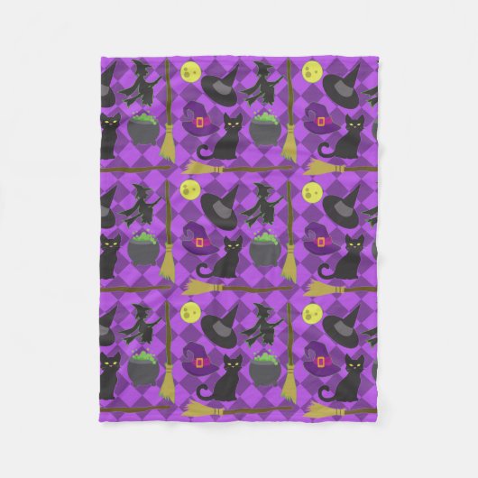 Halloween Witches Fleece Deken (Voorkant)