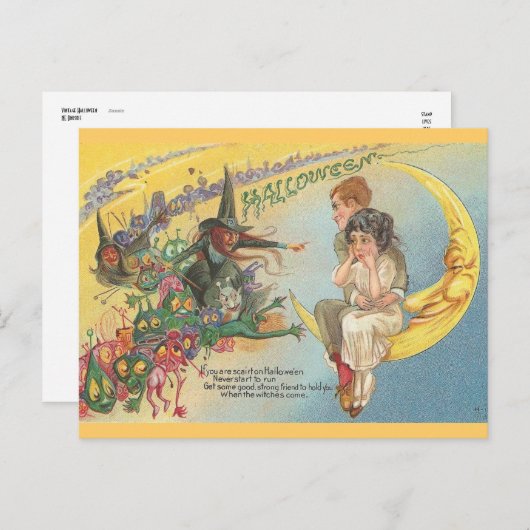  Halloween Witches Goblins Briefkaart (Voorkant / Achterkant)