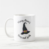 Halloween Witches Hat Cute Whimsical Script Koffiemok (Links)